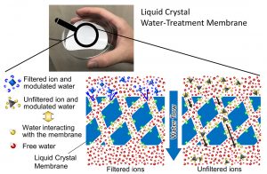 subnanoporous liquid-crystalline water treatment membrane