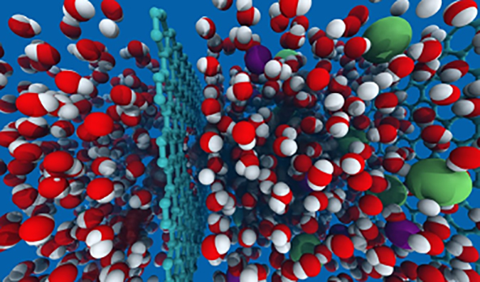 Graphene membrane in operation. 