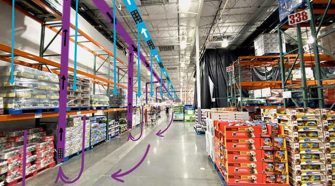 Big Box Store with laminar flow from ceiling to floor.
