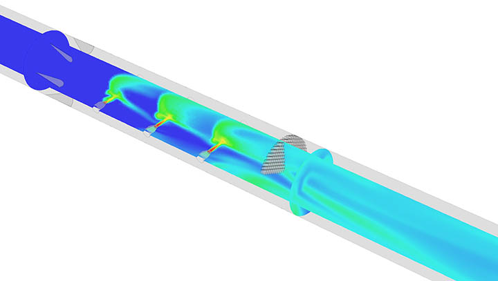 Computational fluid dynamics (CFD) rendering