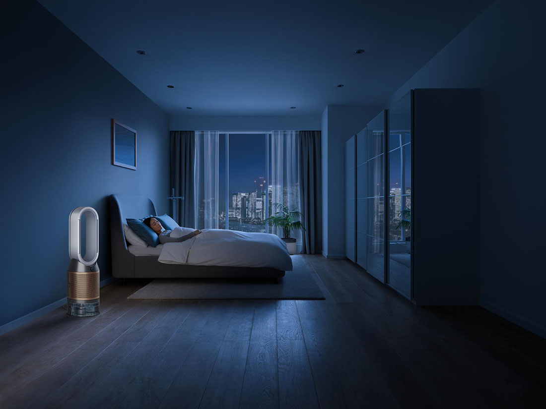 The Dyson Purifier Humidify+Cool Formaldehyde combines a solid-state formaldehyde sensor and full-machine HEPA filtration. Photo courtesy of Dyson