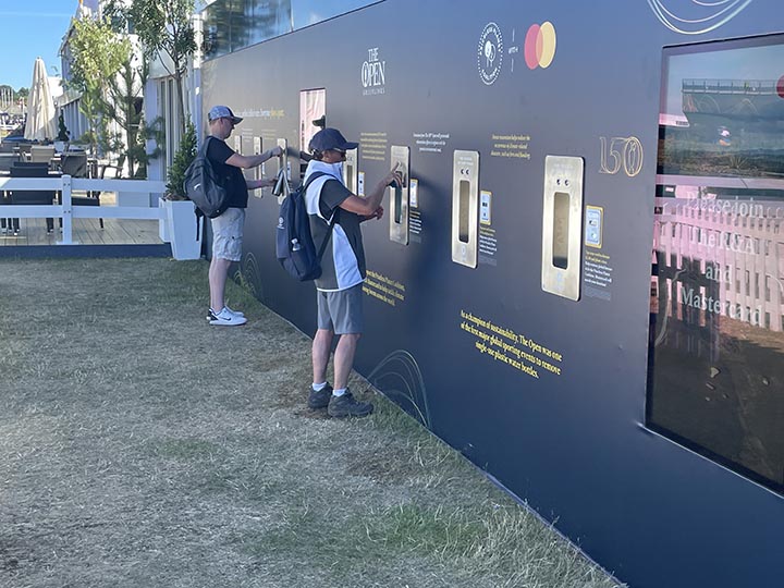 The Wall of Water at the 150th Open. Photo courtesy of Bluewater