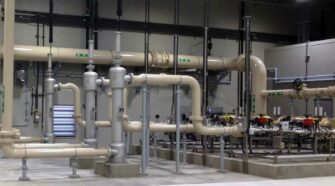 The San Angelo, Texas facility selected the Mazzei GDT system, which aerates a sidestream using venturi injectors and a Pipeline Flash Reactor (PFR) to blend the treated sidestream effectively as it is reintroduced into the main flow. Photo courtesy of Mazzei Injector Company