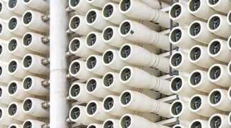 The reverse osmosis equipment in a desalination plant. Photo courtesy of Stockphoto/tifonimages