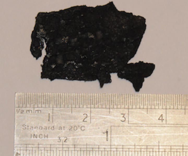 Figure 3: Layer of fouling recovered from compressor blades during schedule outage.