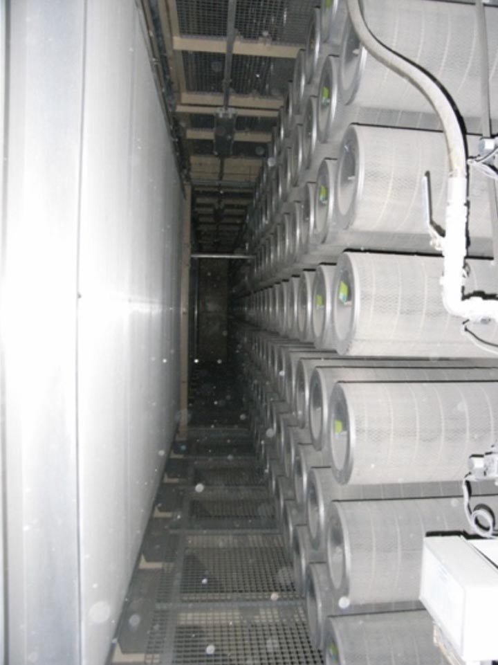 Figure 6: Typical installation of pulse filters in the land-based gas turbines.