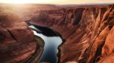 Drought conditions causing low levels in the Colorado River which supplies water to western USA and Mexico. Photo iStock/adogslifephoto