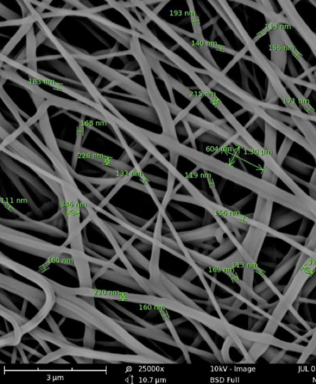 NXTNANO is capable of controllably producing nanofiber from 50 nanometers