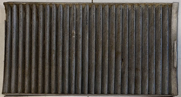 Figure 2: Loaded (top) and unused (bottom) cabin air filters.