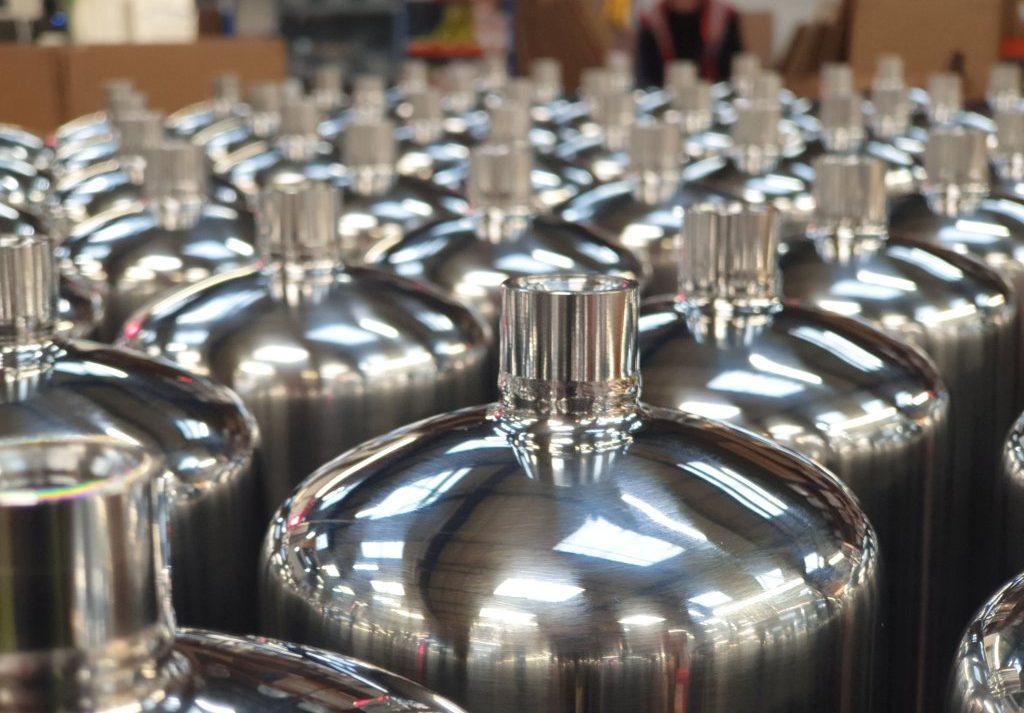 Some of the 100,000 stainless steel housings fabricated and shipped to customers in process industries around the world by Amazon Filters from its manufacturing centre in Camberley, Surrey, UK.