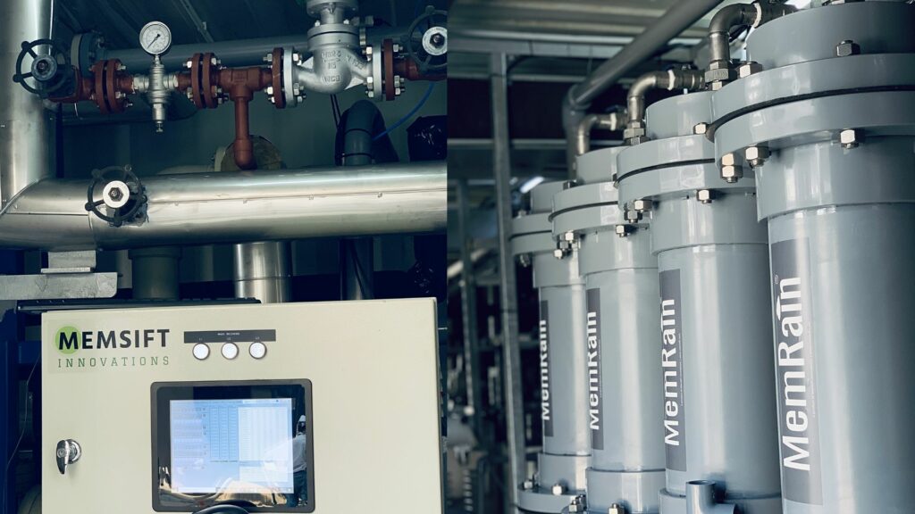 Improved Membrane Distillation (IMD) system - main panel and the membrane rack