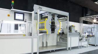 The JCEM P8 pleating machine with speeds up tp 500 pleats per minute.