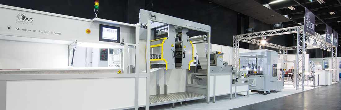 The JCEM P8 pleating machine with speeds up tp 500 pleats per minute.