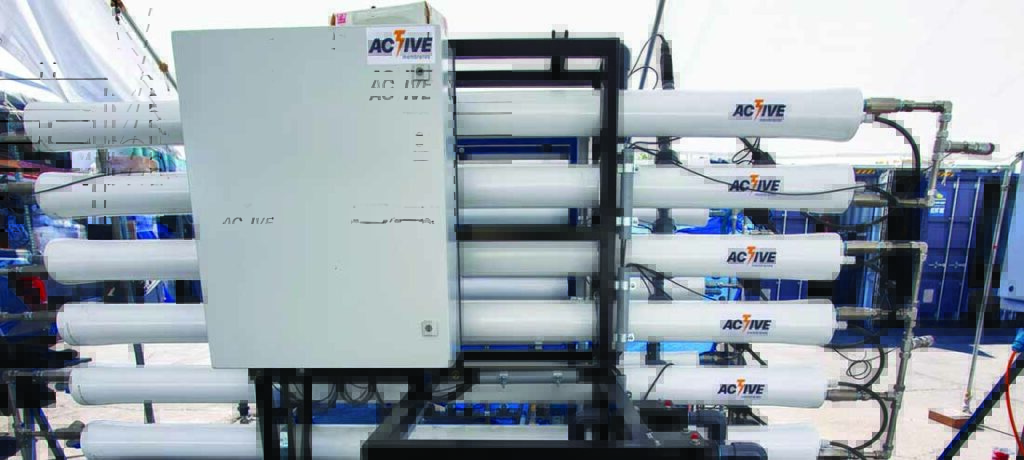 Active Membrane applies an ultra-thin, electrically conductive coating on top of the membrane and then charge the surface with low voltage. Salt ions and other charged species in the water are pushed away from the membrane surface, reducing scaling and fouling. Photo courtesy of Active Membrane