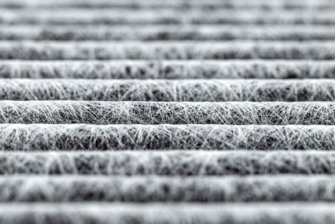 GESSNER’S highly efficient air filter media with activated carbon.