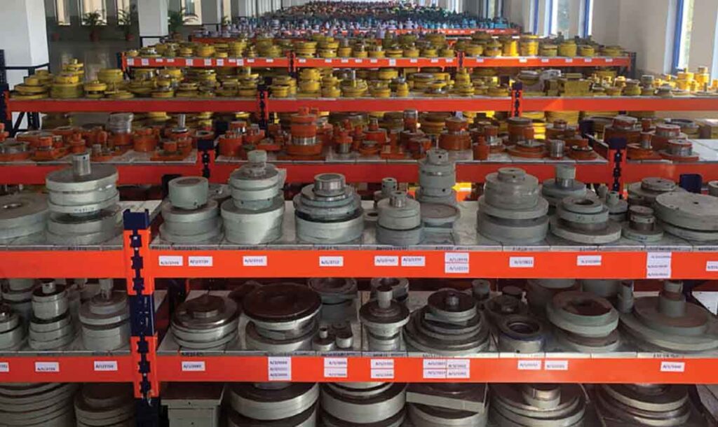 Over 50,000 square feet of area used for storage of over 7,000 tools and dies.