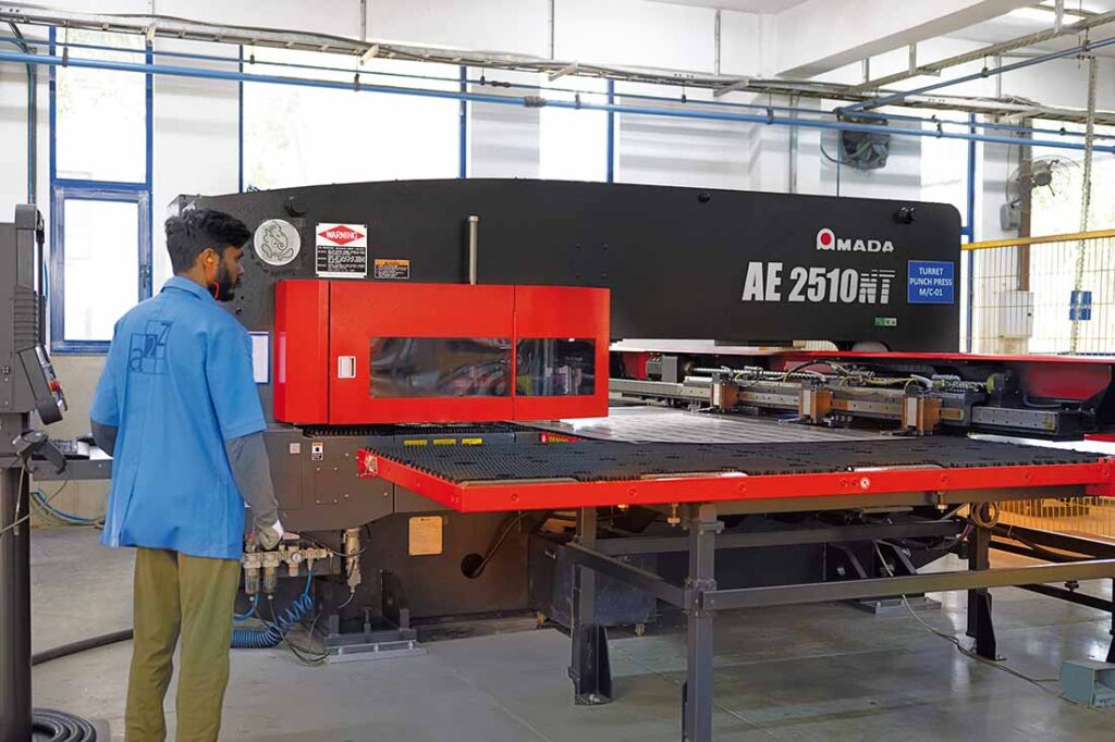 Turret punch press machine.