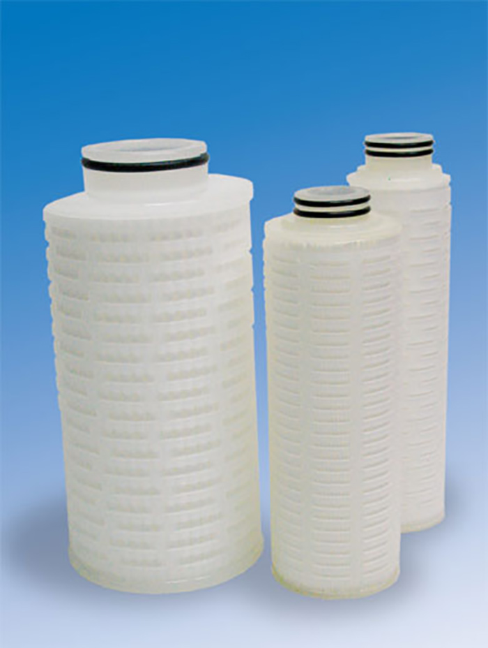 Kaner's hydrophobic PTFE membrane filter cartridges.
